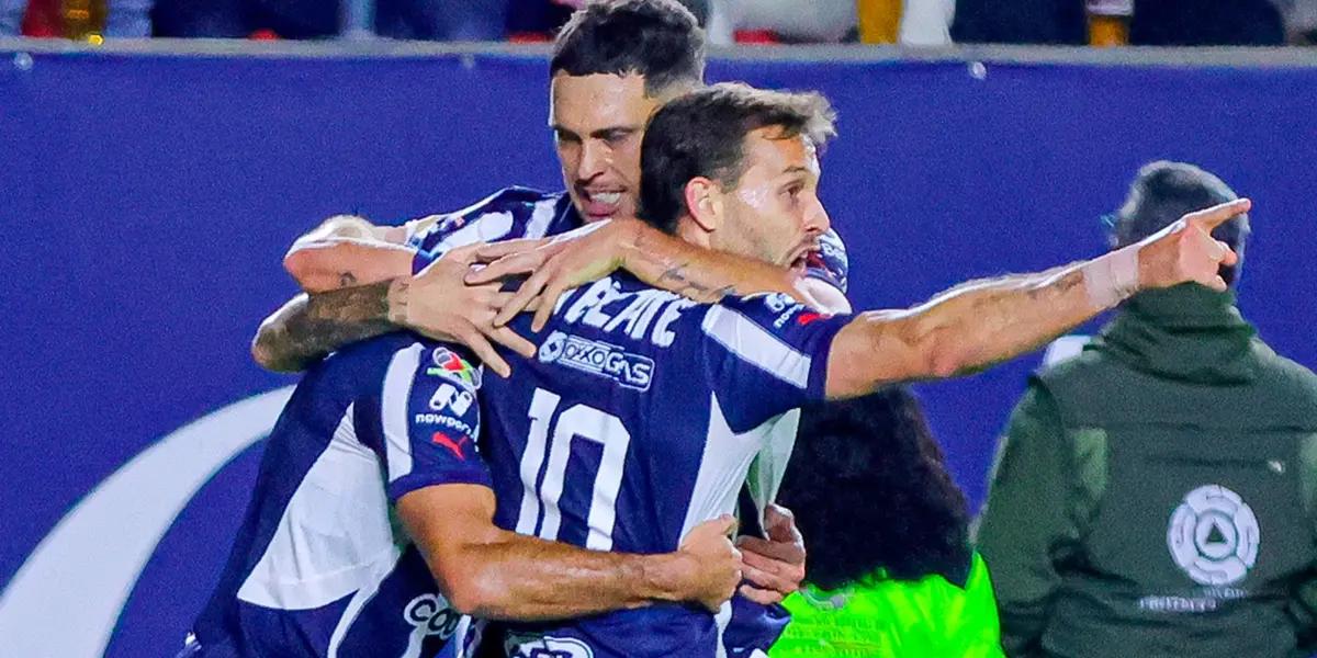 Festejo del gol / @Rayados