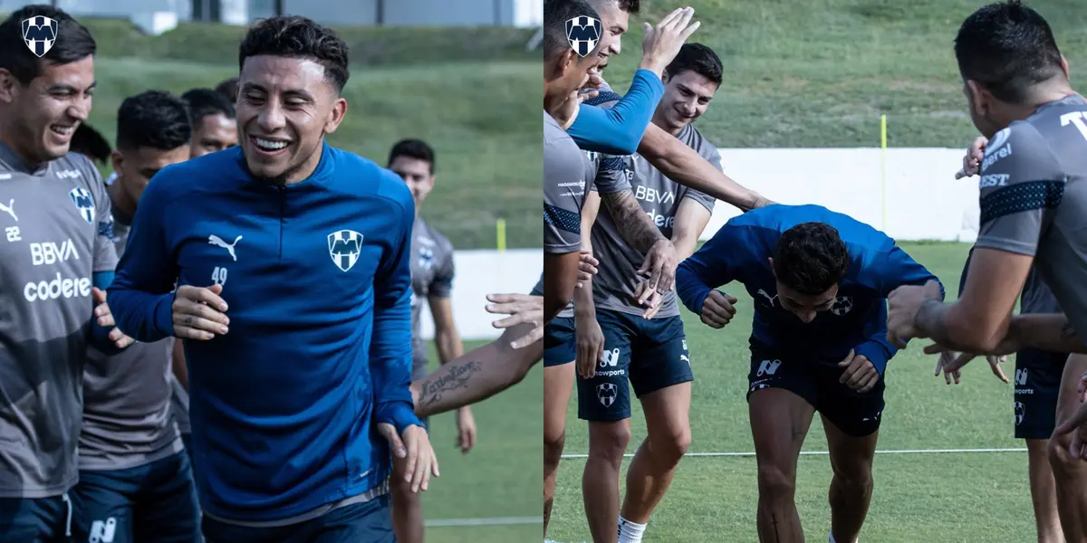 Joao Rojas entrenó por primera vez con el plantel de Rayados y le dieron su tunda