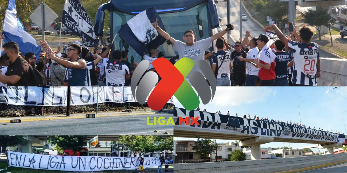 Manifestaciones en contra de la Liga MX en Monterrey previo al partido